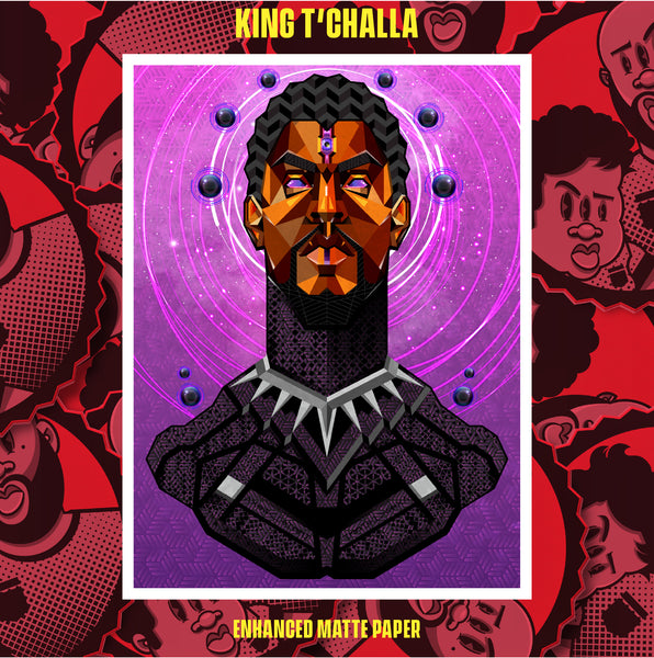 KING T'CHALLA - ENHANCED MATTE ART PRINT